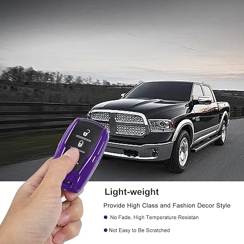 Miniatura 3 de Funda para llavero con funda para llavero y accesorios para Dodge RAM 20018-2022, Púrpura