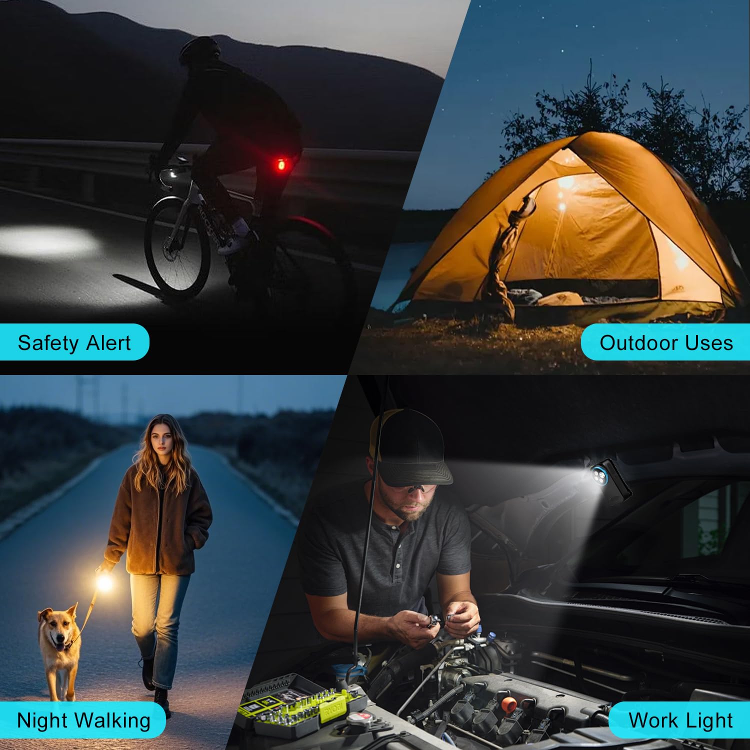 EDC-Taschenlampe zum Anklemmen, 530 Lumen, wiederaufladbar mit Typ-C-Aufladung, kombiniert Flutlicht, Strahler und UV, ausgestattet mit Ladekabel und Bedienungsanleitung (schwarz)