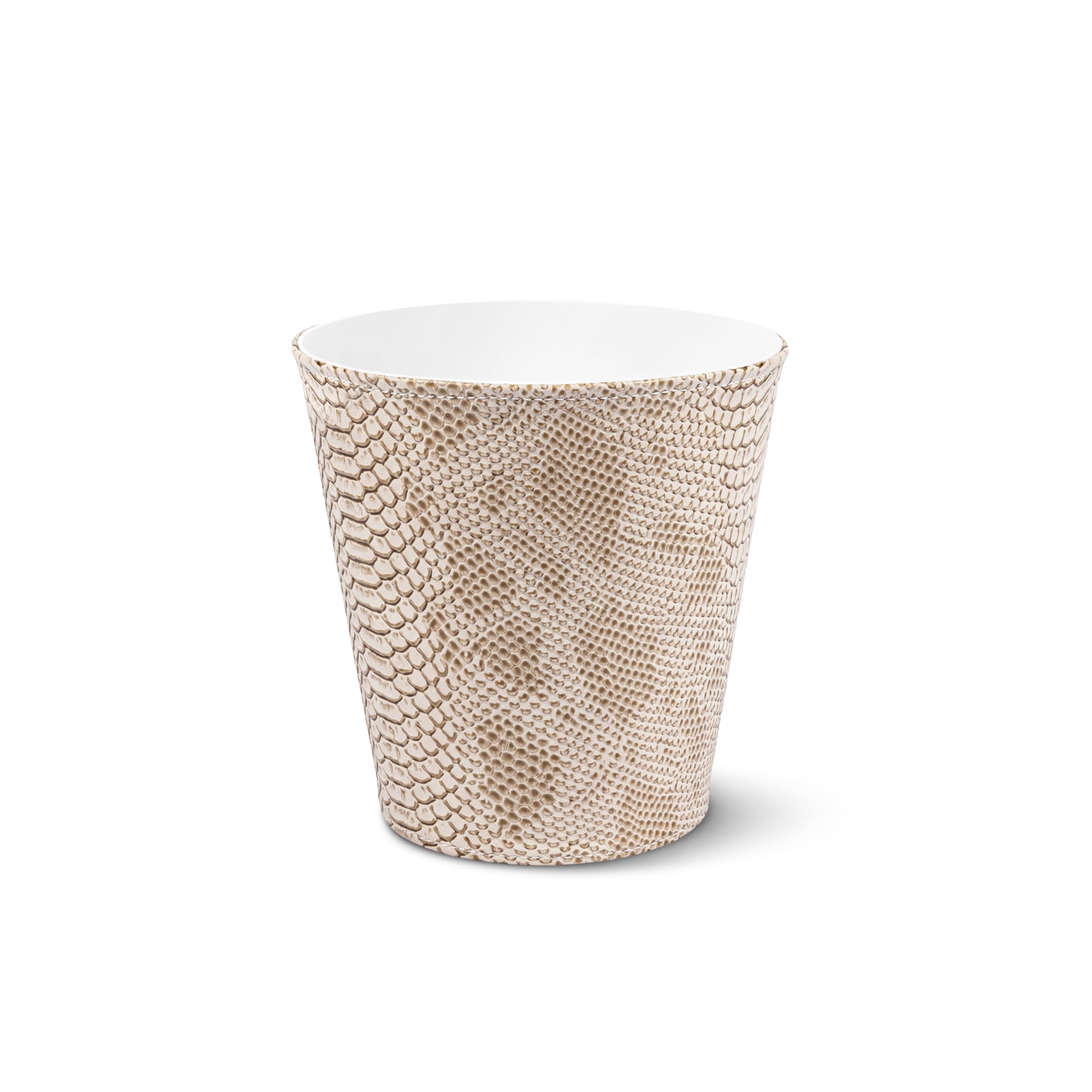 Septe Maison Deluxe – Vaso Decorativo da Interno ed Esterno in Ecopelle Lavabile – Design Moderno e Resistente – Ø18,5xH18 cm – Complemento d’Arredo Elegante per Casa e Giardino (Snake)