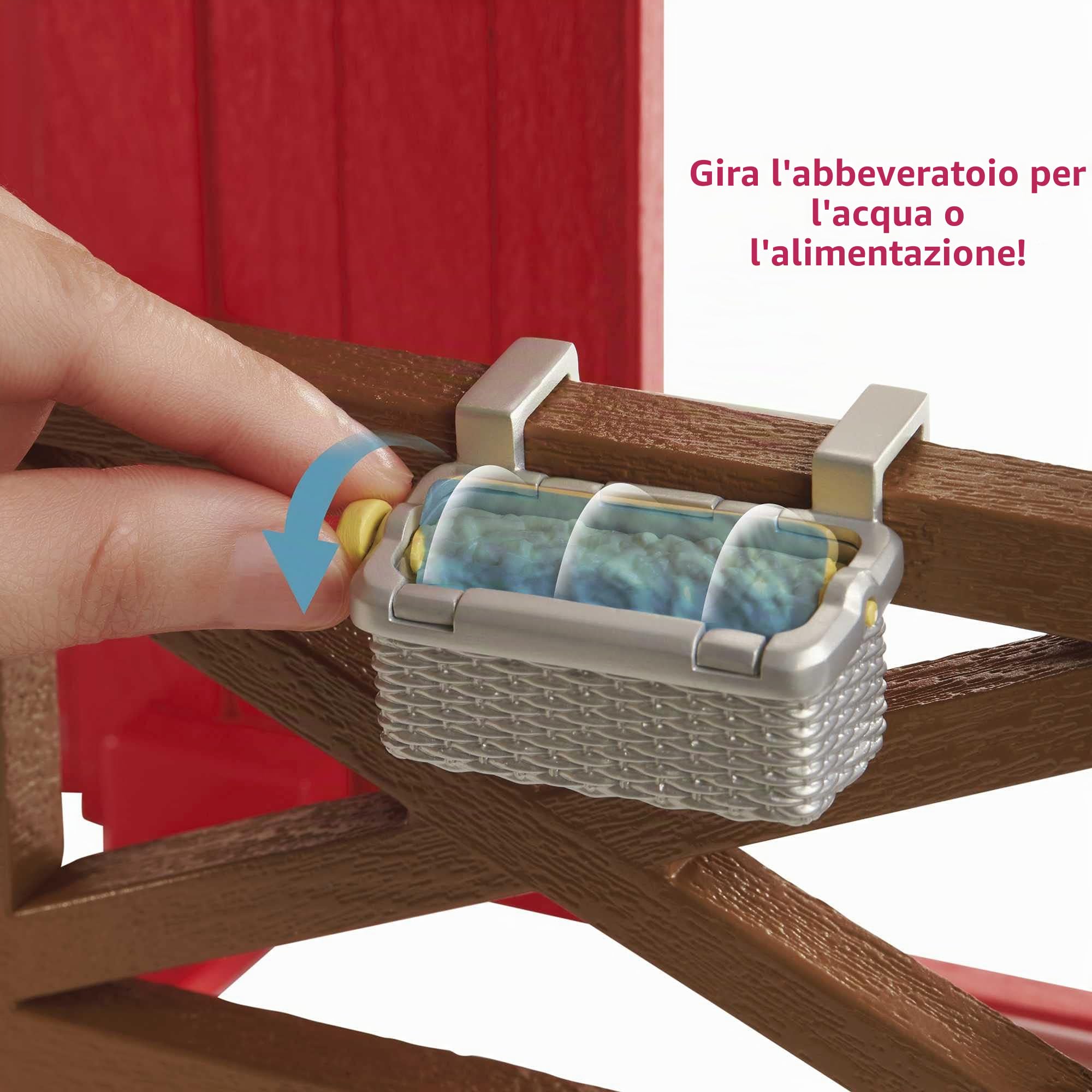Mattel, Spirit Il Selvaggio Playset Stalla con maneggio, cavallo, fienile, 3 aree di gioco, 10 oggetti da 3 anni in su, HBP29