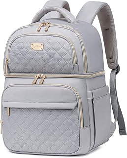Backpack Cooler Lunch Box Backpack Double Decker Soft Cooler Bag | Insulated Backpack Lunch Cooler Bag Bookbag Leakproof Ice Chest Backpack for Women Men Travel,Picnic,Hiking,Beach,Camping