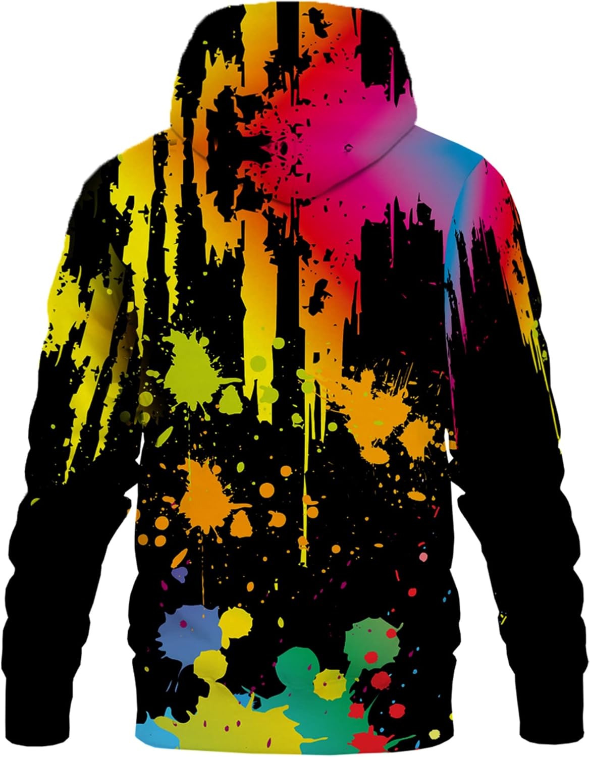 Linnhoy Unisex 3D Printed Hooded Sweatshirt Casual Pullover Hoodie with Big Pockets - Image 5