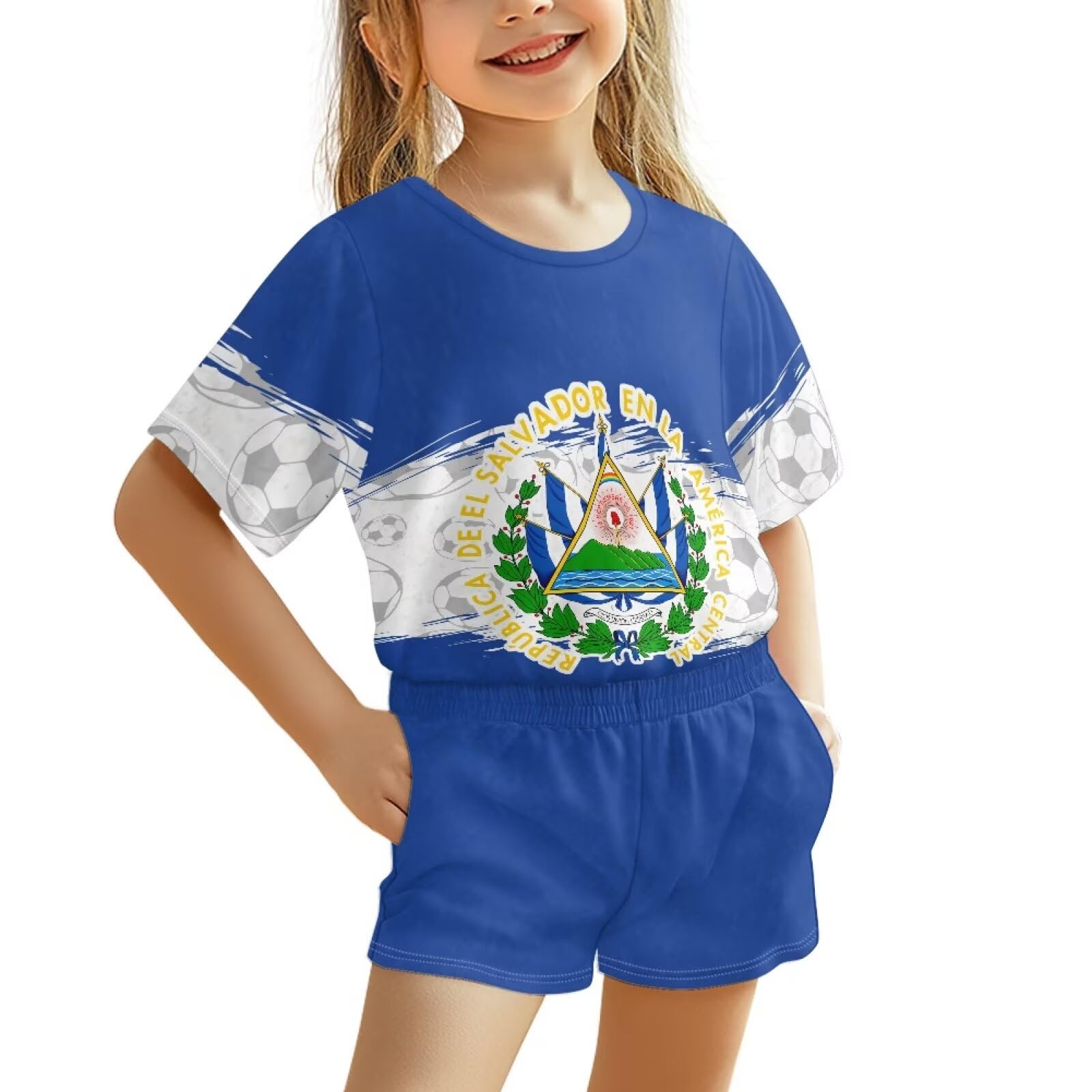 HUIACONG Girls Short Sleeve T-Shirts Tops and Shorts Set Size 3-16 Kids Summer 2 Piece Short Outfits Clothing Set