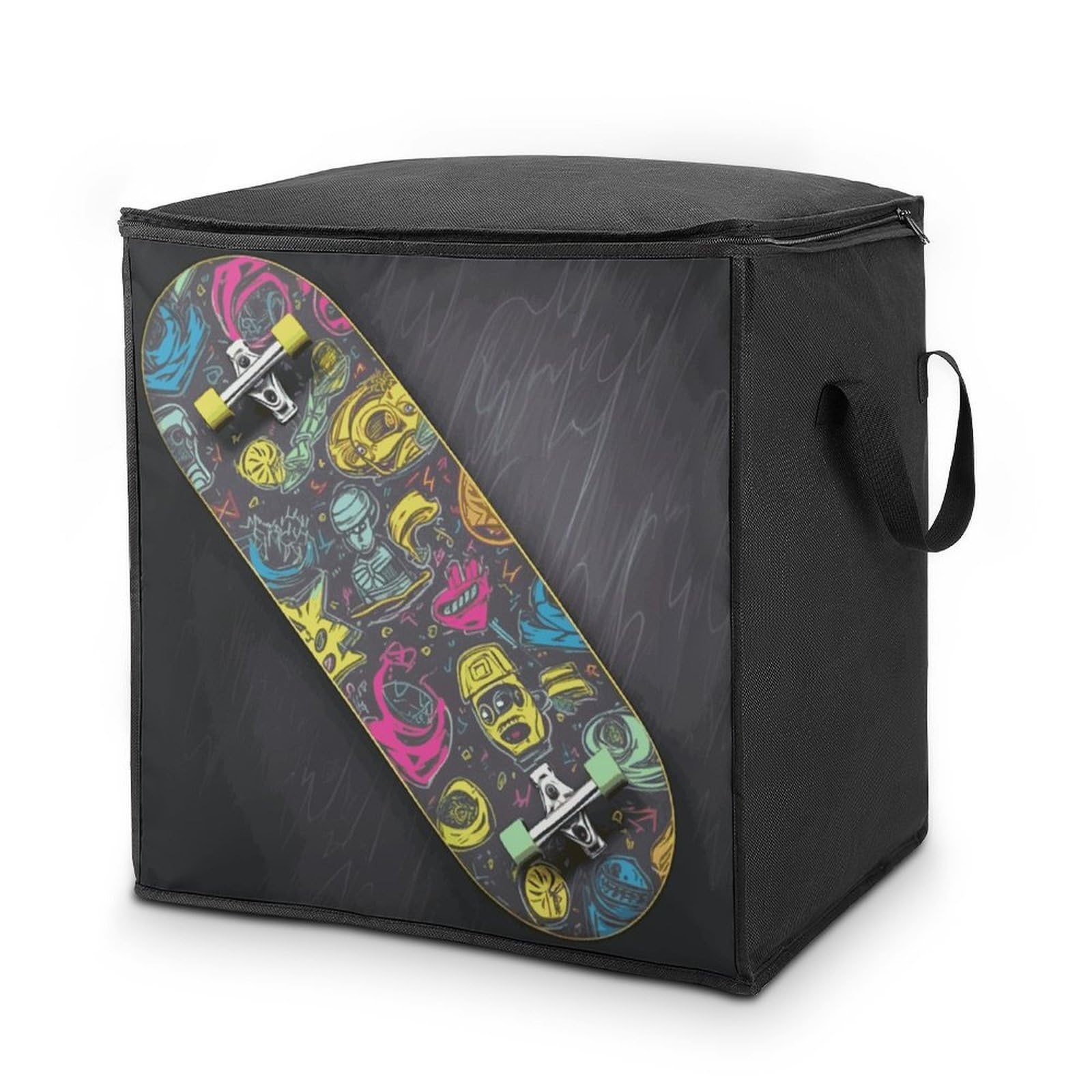 Fekiloot Style Graffiti Skateboard Storage Bags With Reinforced Handles,Moving Bag With Zipper,Closet Organizers,Compression Packing Cubes