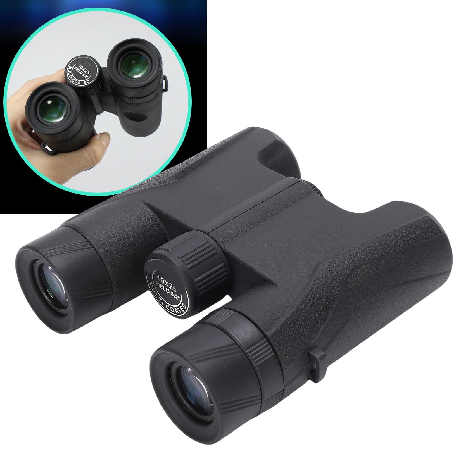 10x25 Bird Watching Binoculars Multi Coated Small Lightweight ABS
