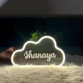 GM Craft Personalized Name Cloud Lamp with Neon LED Light