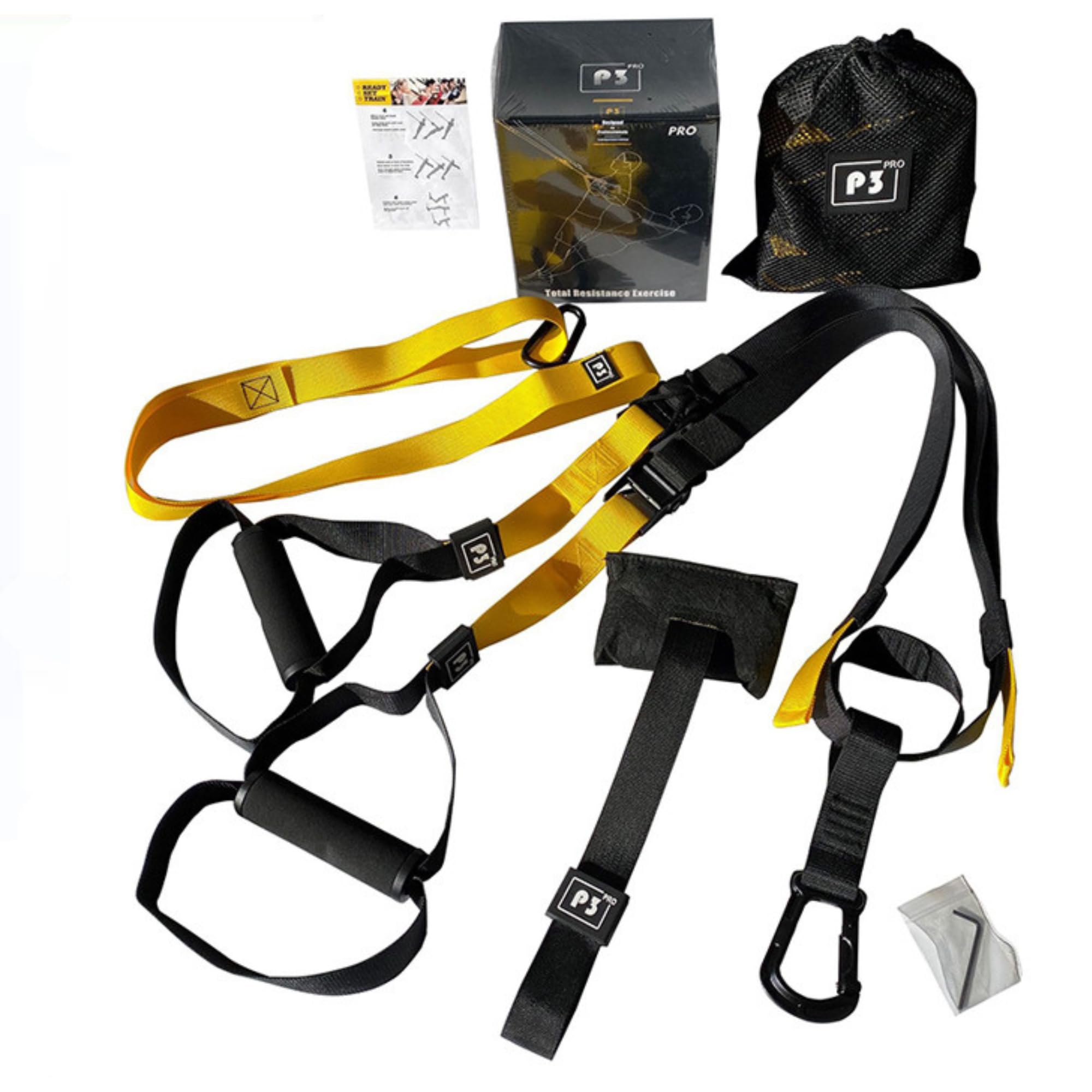 Schlingentrainer Set für Zuhause & Outdoor | Komplettes Suspension Training System mit Türanker, Verstellbare Gurte, Tragetasche | Ganzkörpertraining, Calisthenics Equipment, Fitness, Heimtraining