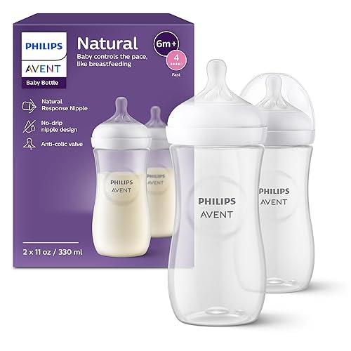 Miniatura 19 de Philips AVENT - Biberón natural con boquilla de respuesta natural, transparente, 9 onzas, paquete de 4, SCY903/04