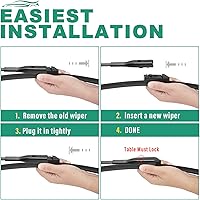 Vista 436 de 26" 20" 16" Windshield Wiper Blades Replacement for Dodge Grand Caravan 2008-2020 / Chrysler Town & Country 2008-2016 Premium All Weather Front Rear