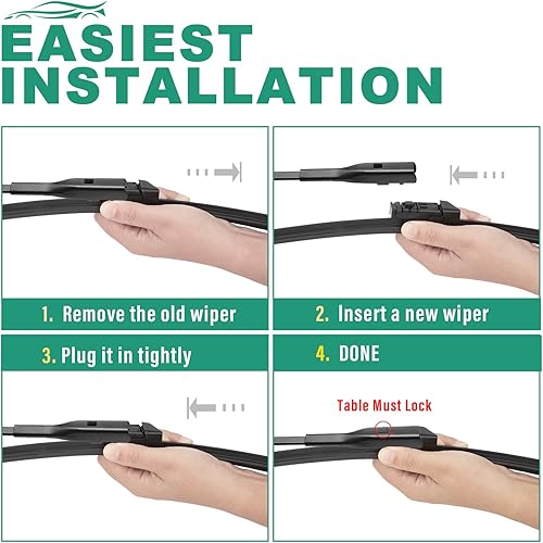 Miniatura 8 de Juego de limpiaparabrisas de 26 pulgadas, 16 pulgadas y 12 pulgadas para Lexus NX200t 2015 2016 2017 NX 200t Premium para todo tipo de clima,