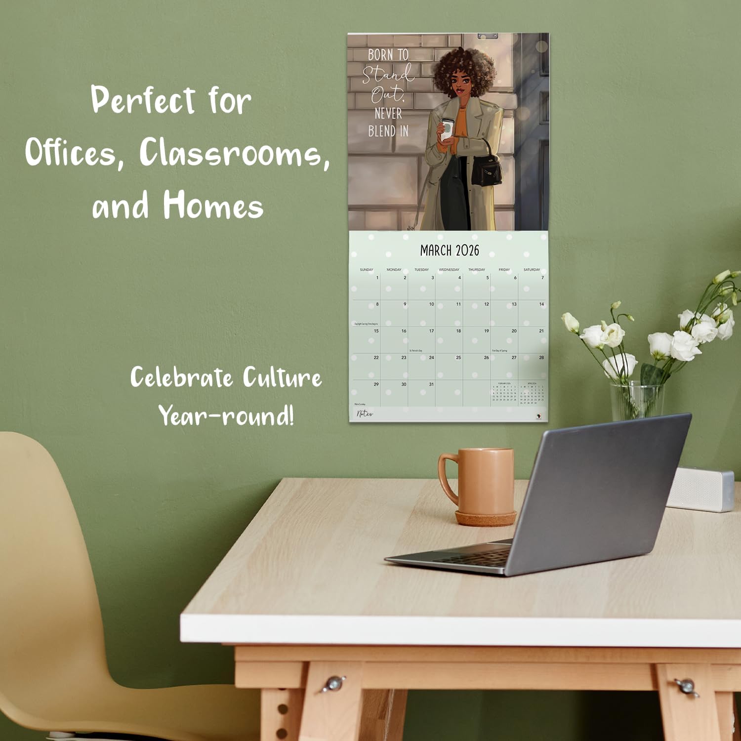 African American Expressions 2026 Wall Calendars - Monthly Calendars Celebrating Black Culture & History - 12x12 Hanging Calendar - 16 Months (Sister Friends) - Image 6