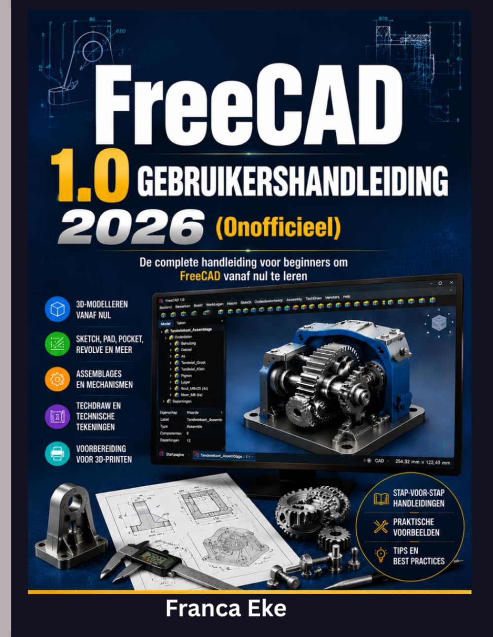 FreeCAD 1.0 GEBRUIKERSHANDLEIDING 2026 (onoﬃcieel): Het complete beginnershandboek voor het leren van FreeCAD vanaf nul.