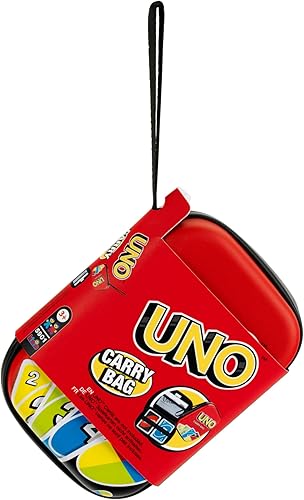 Miniatura 8 de Theo Klein UNO Bolsa de transporte - Sostiene tarjetas de juego Uno, Guarde las instrucciones del juego en el compartimento de malla, estuche