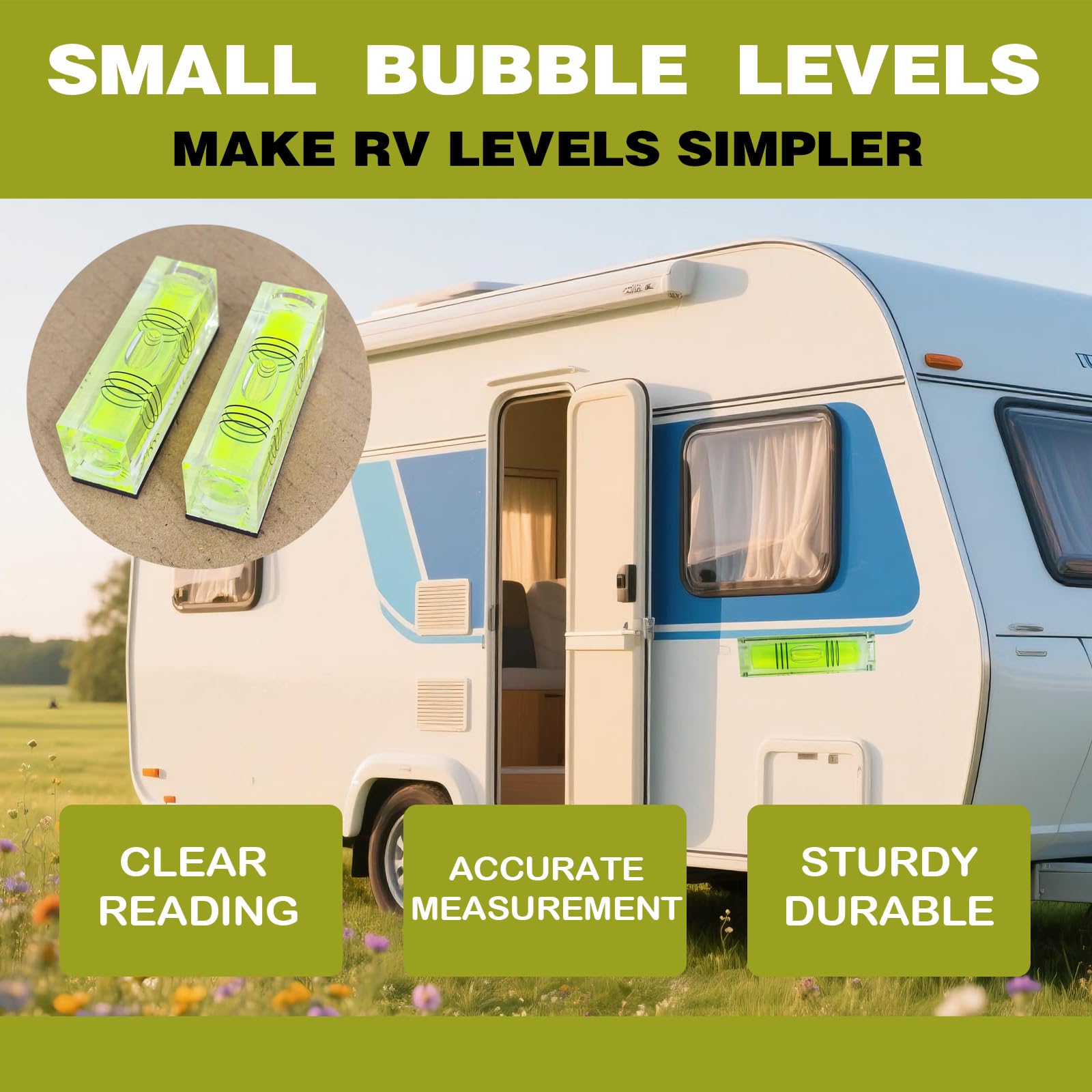Magnetic Mini Bubble Levels - 4 Pack -6