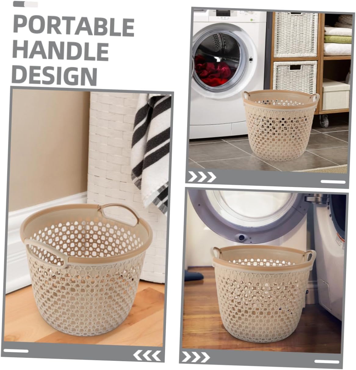Woven Storage Basket Large Capacity Multi Use Organizer for Tabletop Sundries Laundry and Home Storage Versatile Woven Design for Stylish Organization