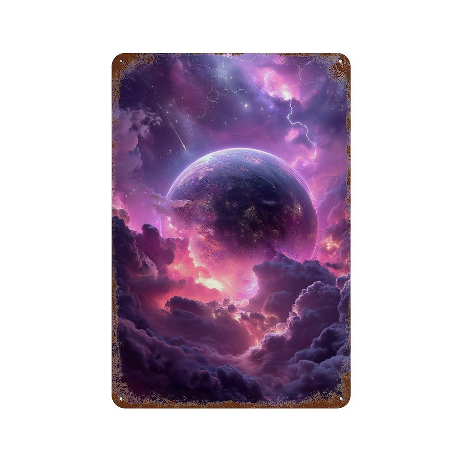 Galactic Dreamscape -6 Retro Metal Sign 11.8"x7.9", for Bistro, Counter And Cafe Decor, Rustic Home Decor