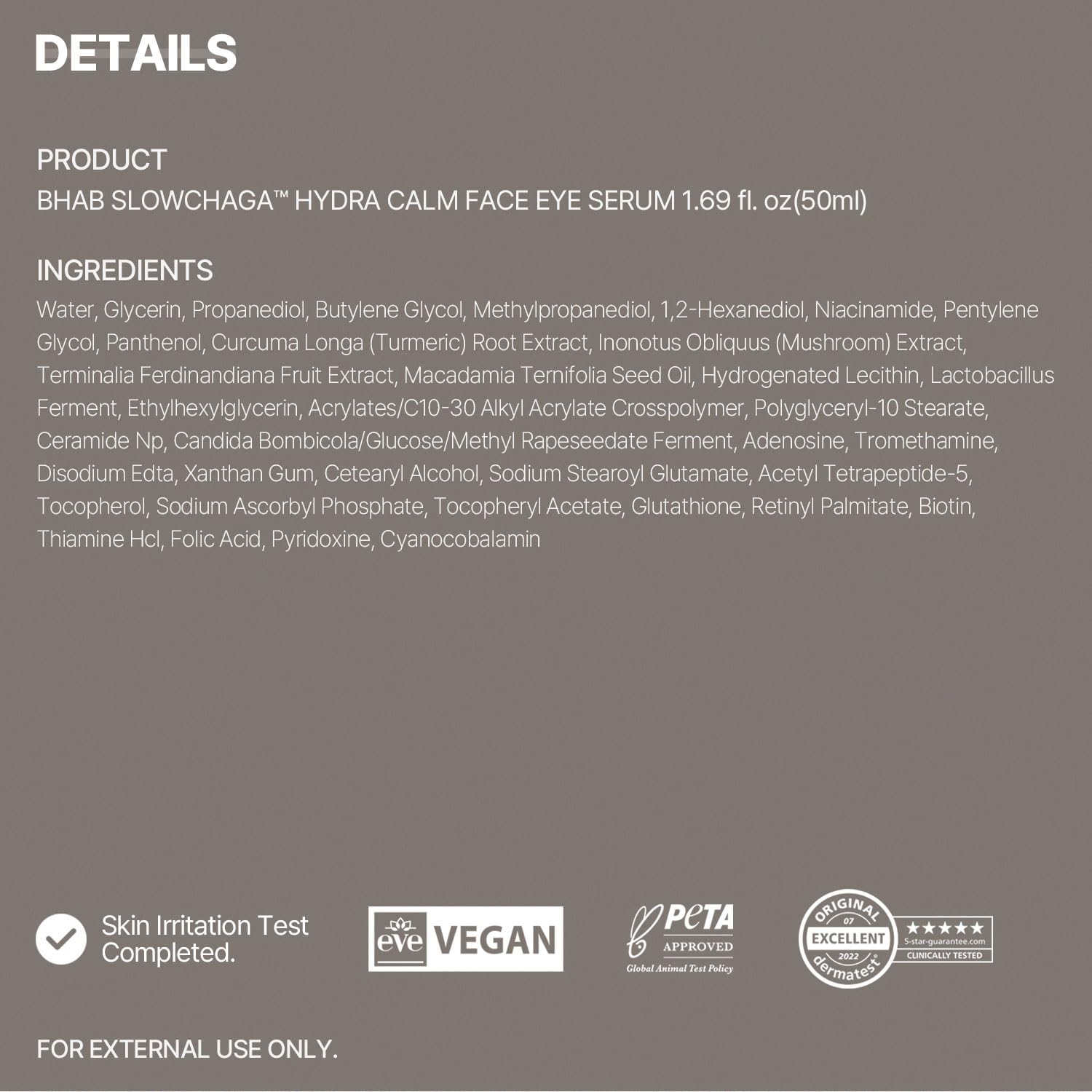 BHAB SLOWCHAGA Hydra Calm Face & Eye Serum - Hydrating Korean Serum with Panthenol & Ceramide for Barrier Repair, Soothing Sensitive Skin, Glass Skin Glow, 1.69 fl oz (50ml) - Image 8