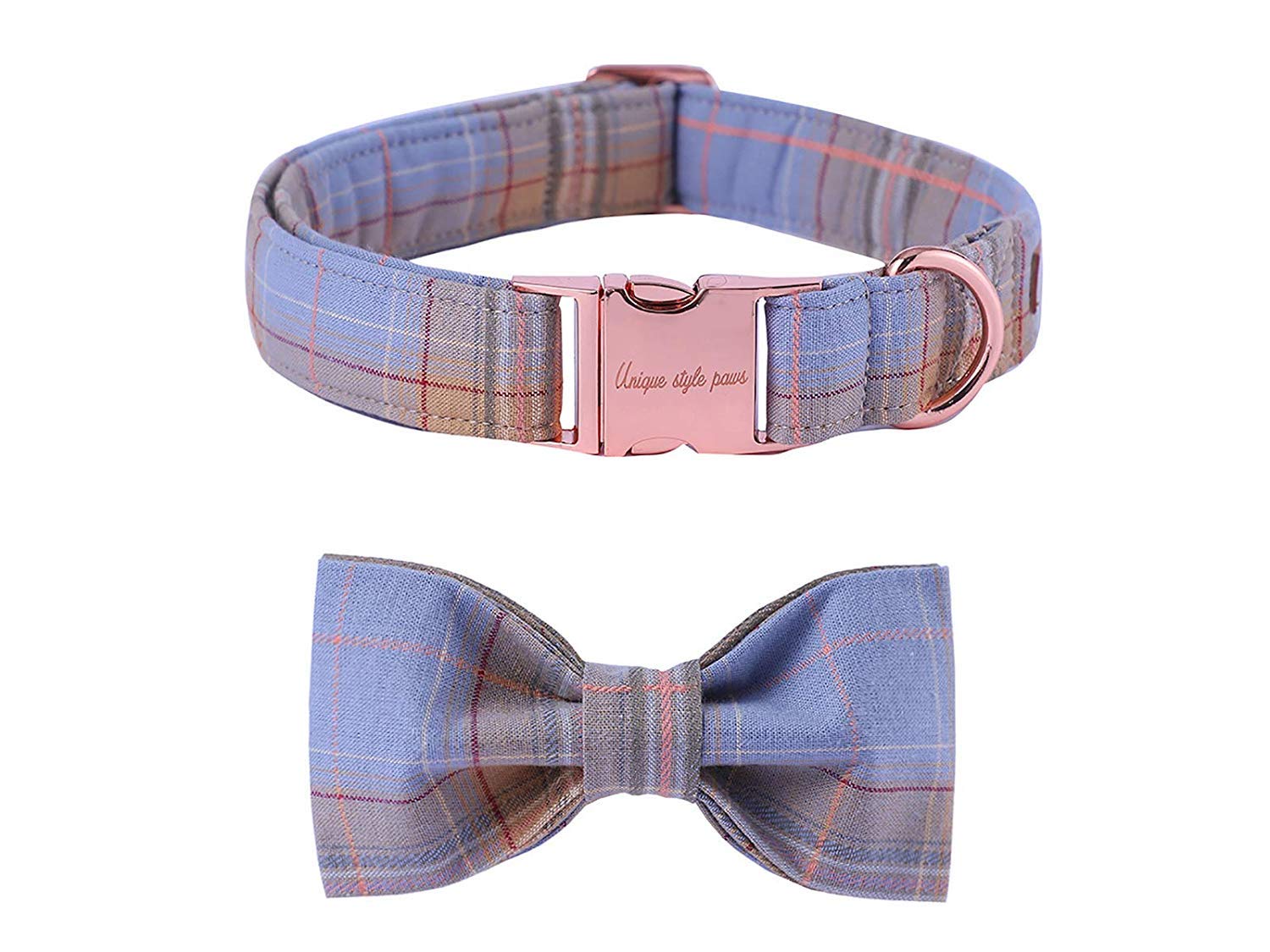 Unique style paws Dog Collar with Detachable Bow tie, Adjustable Dog Collars with Bow for Small Medium Large Dogs or Cats XXS-XL — view 20