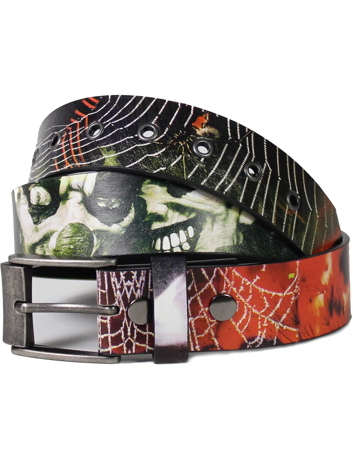 Lowlife Graveyard Shift Leather Belt in Full Colour Print (30