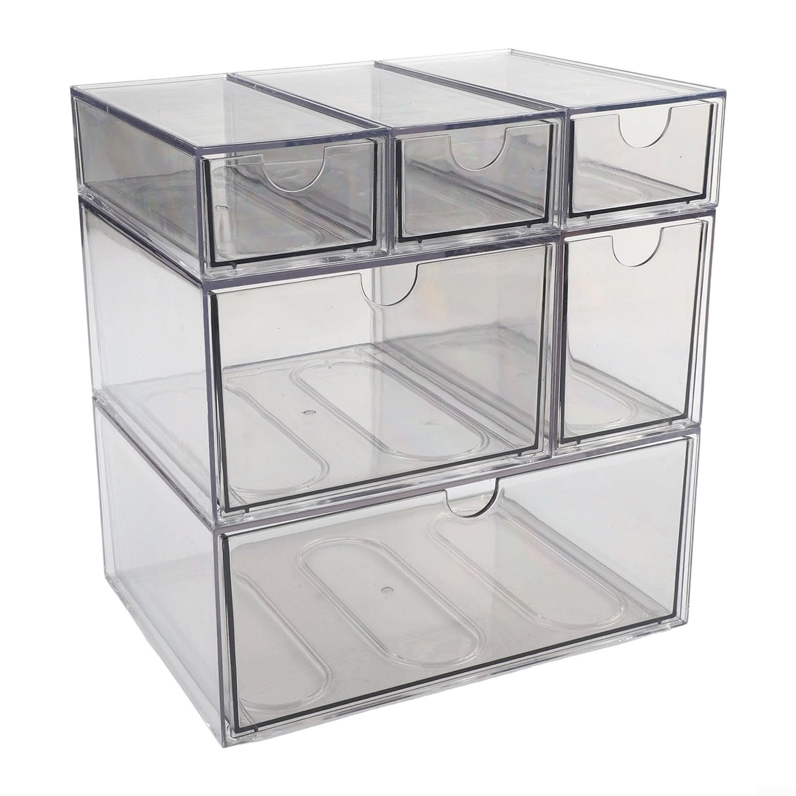 Gabinete de almacenamiento de acrílico transparente para una fácil organización de materiales de oficina y manualidades (H)