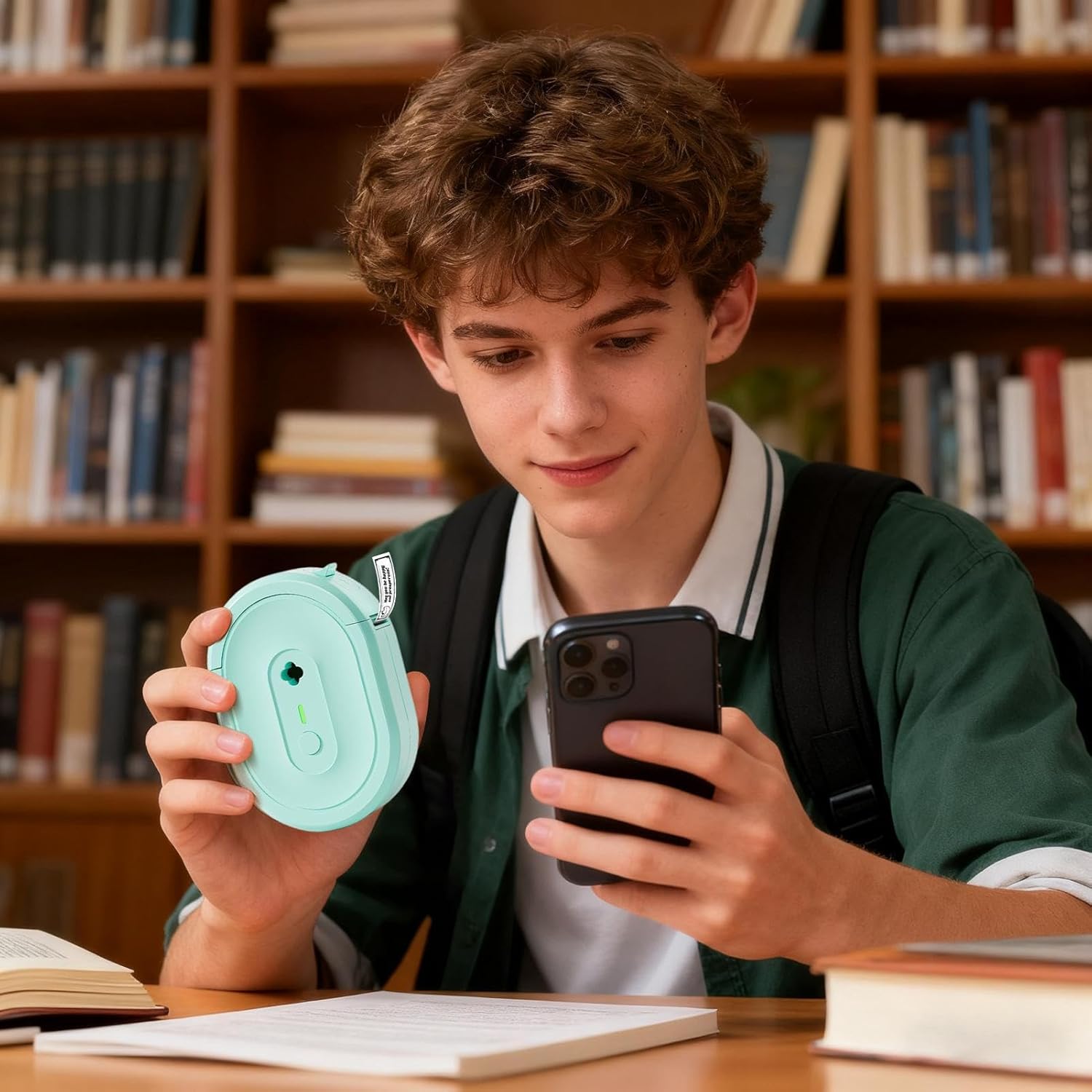 Label Maker | ワイヤレス ミニ ラベルステッカー印刷機,自宅オフィス物流書類整理キッチンパントリー学生向け - ファイ