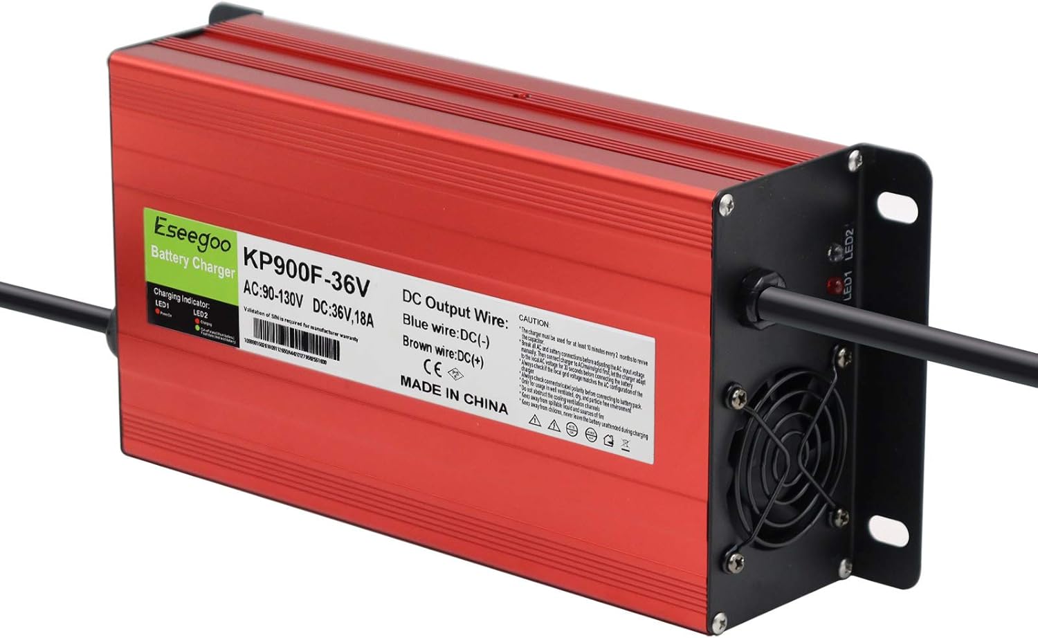 18 AMP Battery Charger for 36 Volt Compatible with Club Car, EZGO & Yamaha Golf Carts with Crowfoot Plug