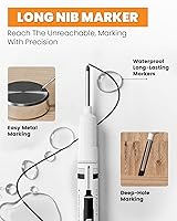 Vista 5 de Lápiz de carpintero con sacapuntas, lápices mecánicos de carpintero con 19 repuestos, lápiz de construcción, herramientas de carpintería