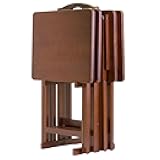 Winsome Alex Snack Table Set with Stand, for Living Room, 26