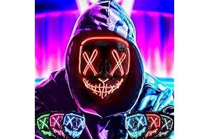 Halloween Purge Mask with LED Light UP