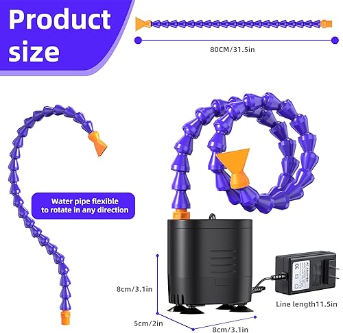 Miniatura 2 de Bomba de agua sumergible - DC 25W 400GPH 1500LH con tubos de agua y elevación de 5.2 pies - para mesa de agua, acuario, estanque, hidroponía, fuente