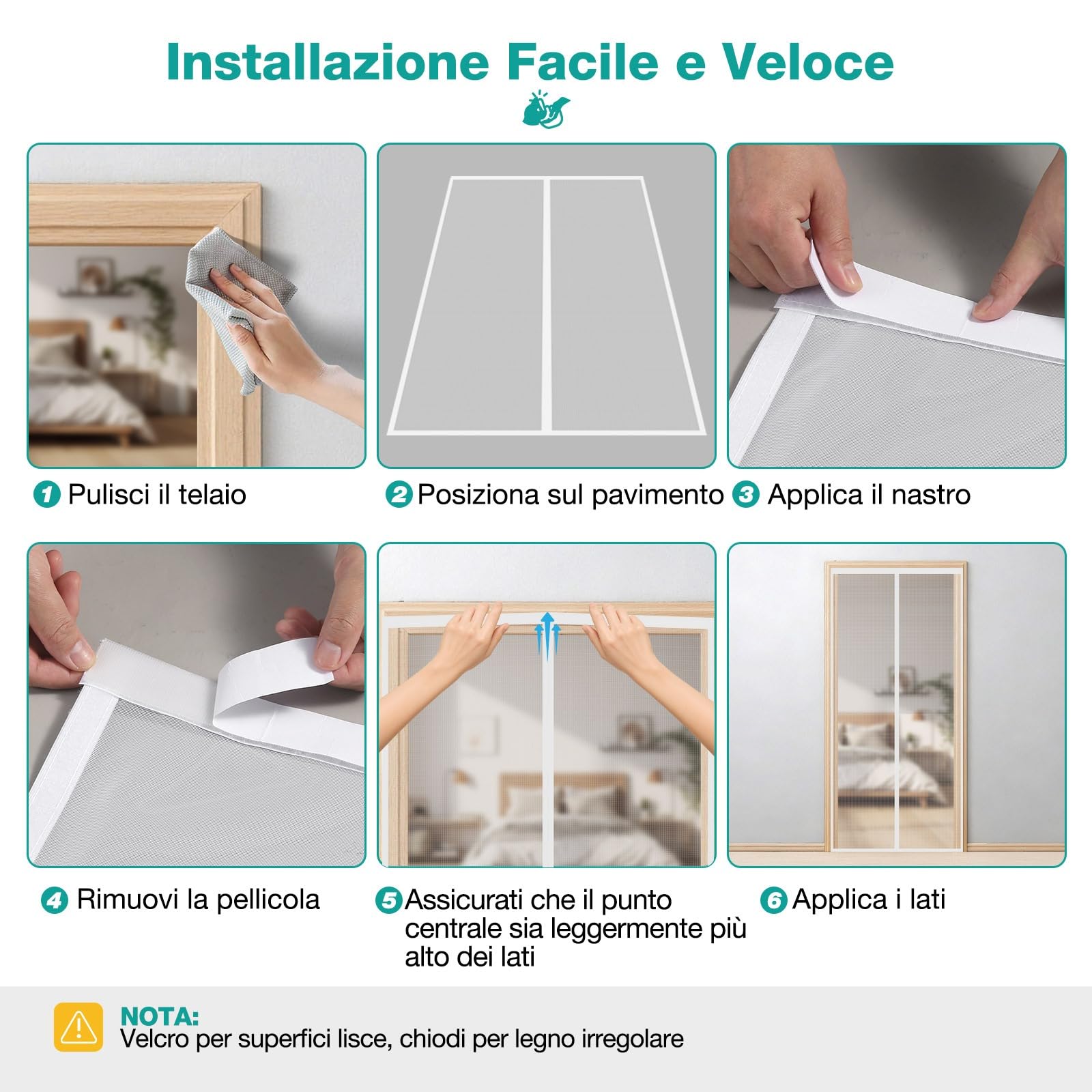 Zanzariera Magnetica 240x240cm Bianco, Tenda Zanzariera Magnetica Porta Finestra Rete Fine, Anti Insetti Traspirante Chiusura Automatica per Porta Finestra Balcone Soggiorno Ingresso