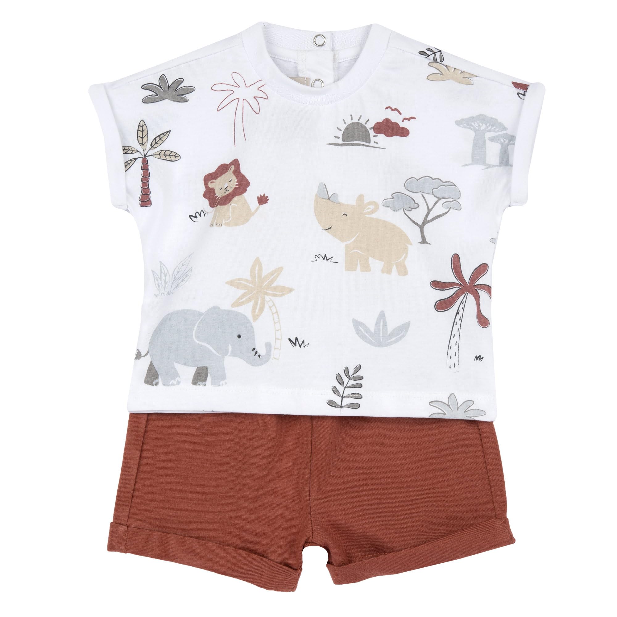 Chicco, Completo Neonato con T-Shirt e Pantaloncini, in Morbido Tessuto, Abbigliamento Bambino, Designed in Italy