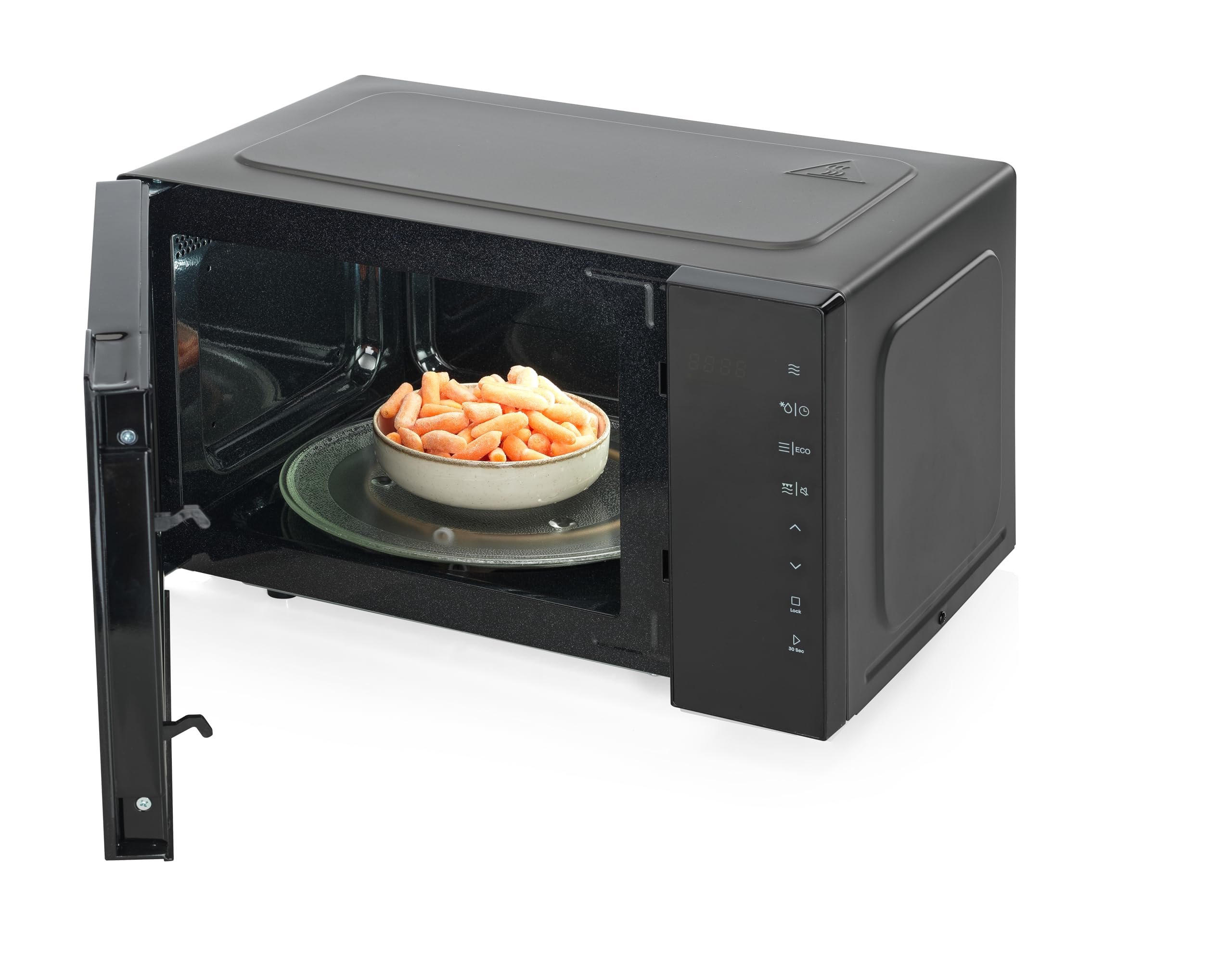Hisense H23MOBS5HG4 - Microondas Digital con Grill 23 Litros, 1000W, Revestimiento Cerámico, Cristal Premium, Modo ECO, Descongelación programada, 10 Niveles de Potencia, Fácil Limpieza