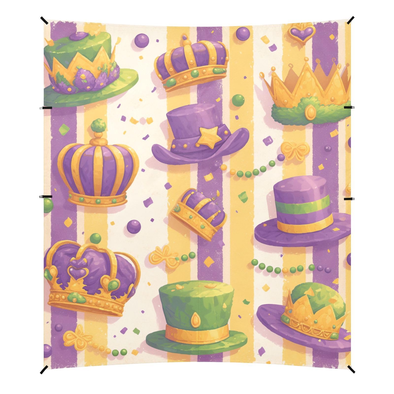 Crown Beach Cabana Tent UPF50+ Easy Setup Large Portable Sun Shelter with Sandbags & Sand Shovel for Backyard, Grassland, Park