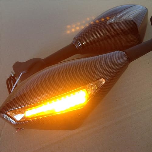 Miniatura 7 de Espejos de señal de giro SMT compatibles con Suzuki Gsxr Hayabusa Sv650S Katana Rf600R Carbon+Cl [B00RUEH6Z6]