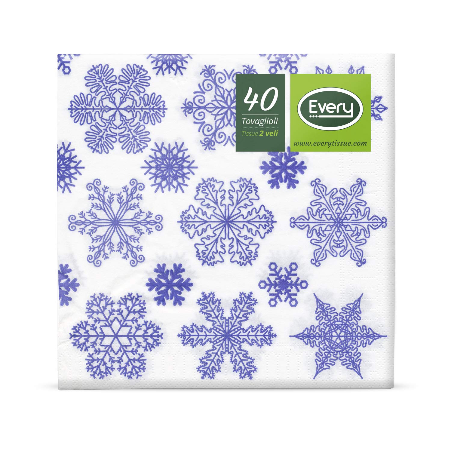 Every Tovaglioli Di Carta 2 Veli 40x40 – Confezione 40 Pezzi, Decoro Pesce Mare
