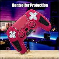 Vista 52 de ECHZOVE Funda de silicona para controlador PS5 (azul) – Cubierta de controlador de PS5 duradera y antideslizante con accesorios personalizables