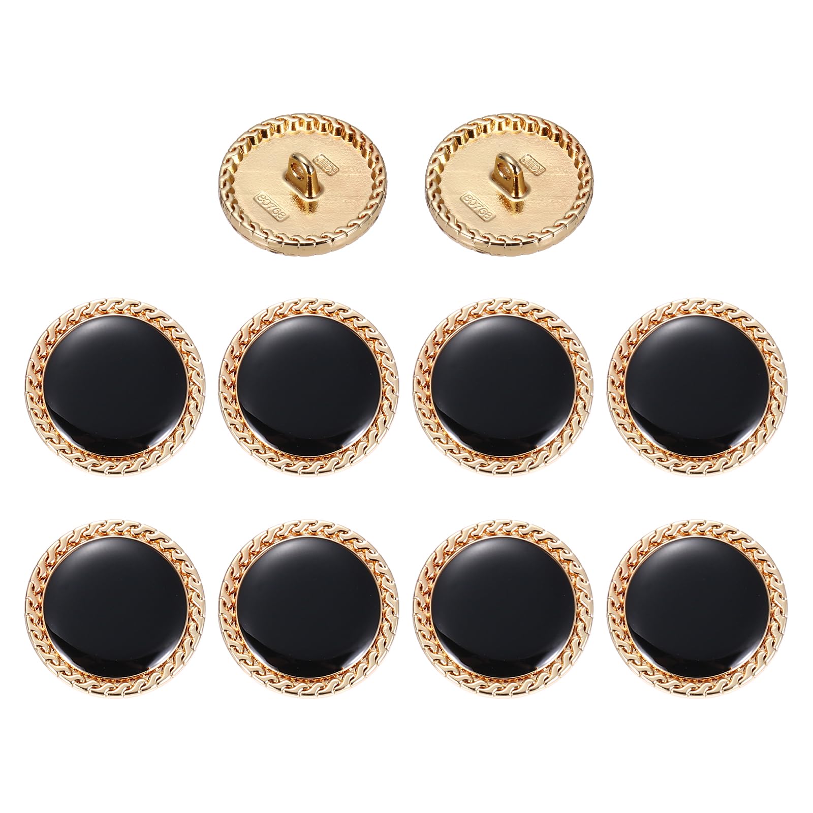 Boutons à coudre ronds en métal doré vintage pour veste et robe