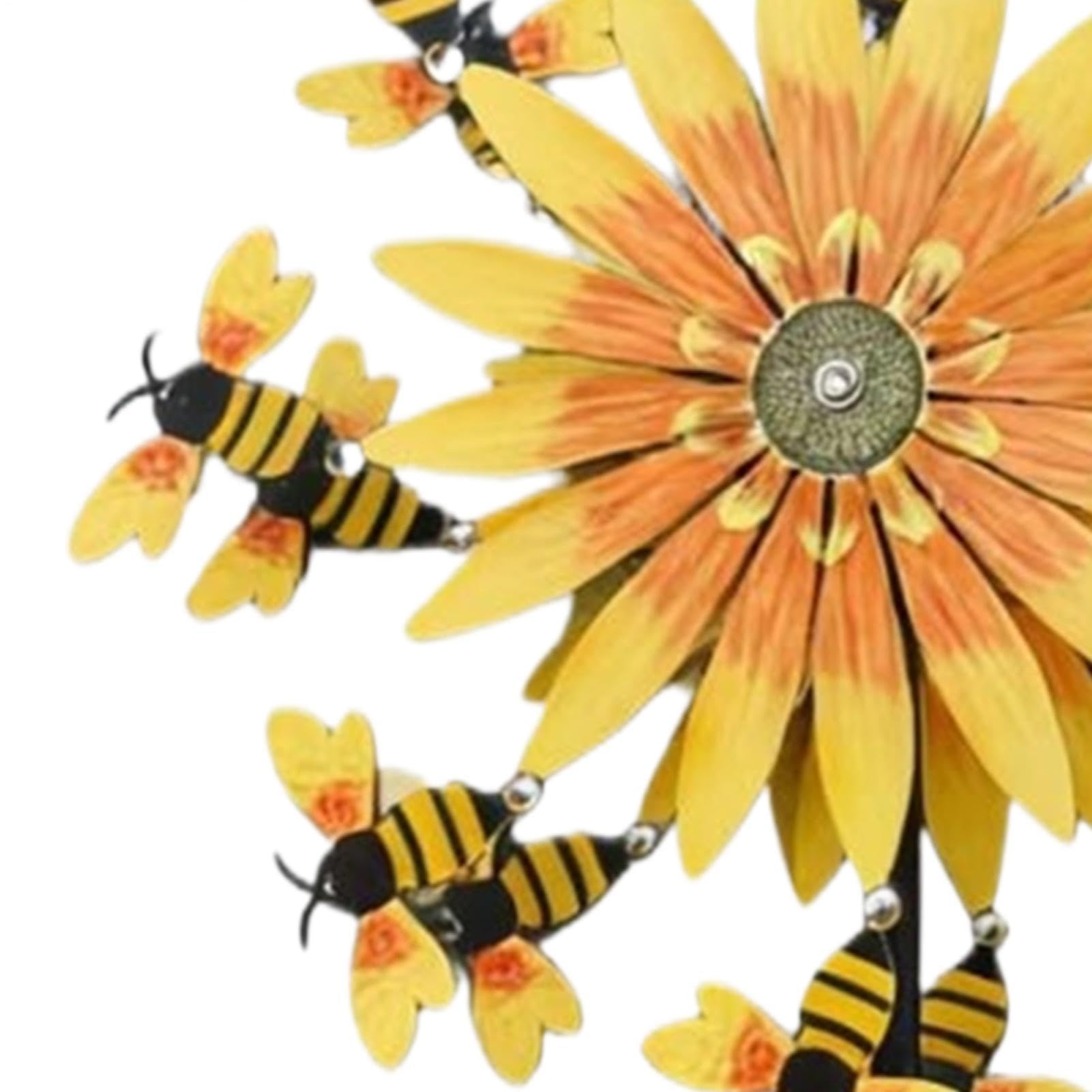 Molinillos de viento de jardín | Motion Art Girasol de al aire libre – Molinillo de viento para porche – para patio delantero, patio, porche, patio trasero, césped, vacaciones, inauguración de