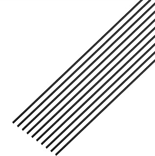 VictorsHome Carbon Fiber Rods 1mm x 400mm Matte Round Bars - 10pcs for RC Airplanes, Models, DIY Crafts & 3D Printers