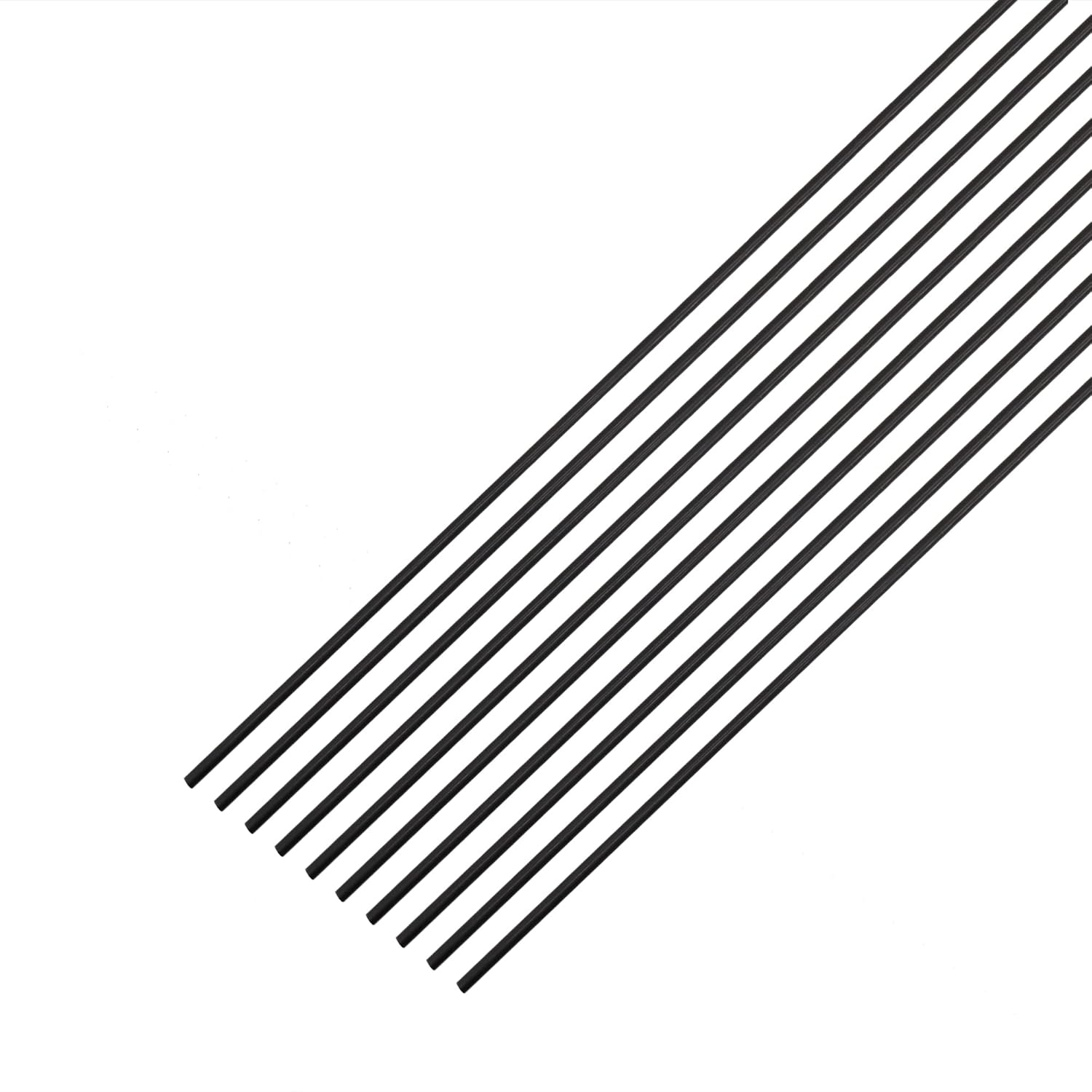 VictorsHome Carbon Fiber Rods 1mm x 400mm Matte Round Bars - 10pcs for RC Airplanes, Models, DIY Crafts & 3D Printers