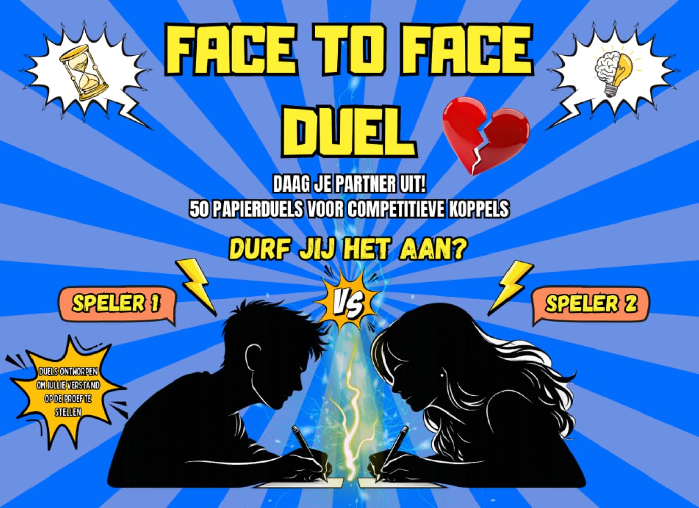 Face To Face Duel: 50 Hilarische Duels Op Papier Voor Koppels – Hét Date Night Spel Voor Vriend En Vriendin Met Quizzen, Challenges En Grappige ... Voor Valentijnsdag, Verjaardagen En Jubilea