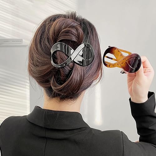 Miniatura 4 de 4 pinzas curvadas de concordia francesa para mujer, pinzas de cocodrilo de 3.35 pulgadas con agarre antideslizante, agarre fuerte para accesorios de