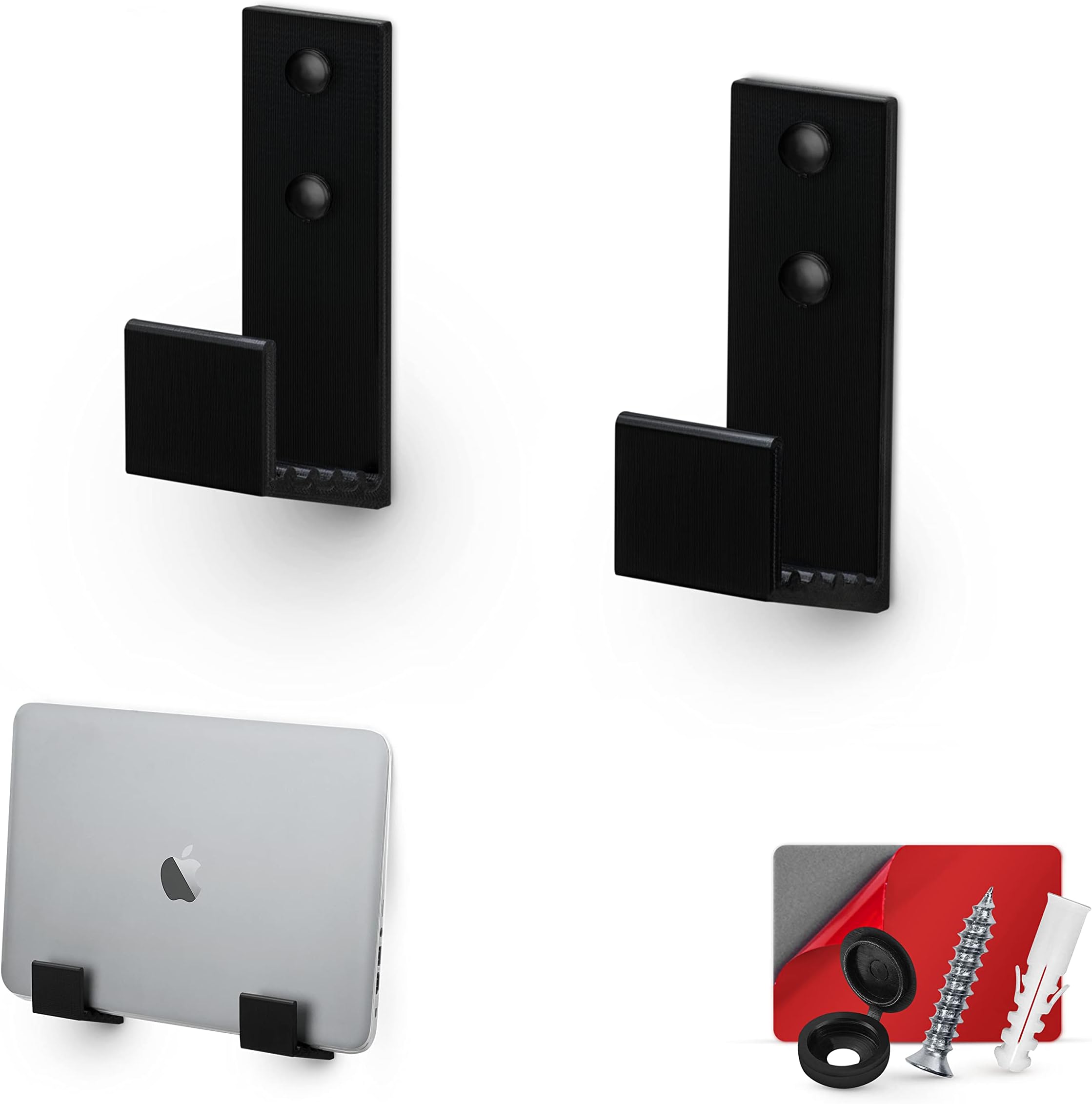 - Brainwavz 1.5" Cable Box Wall Mount Hanger Holder, for Routers, Laptops, Modem, Mesh WiFi, Apple TV, Network Switch & More, for Devices Upto 1.5" / 38mm Wide, Adhesive & Screw-in (Black)