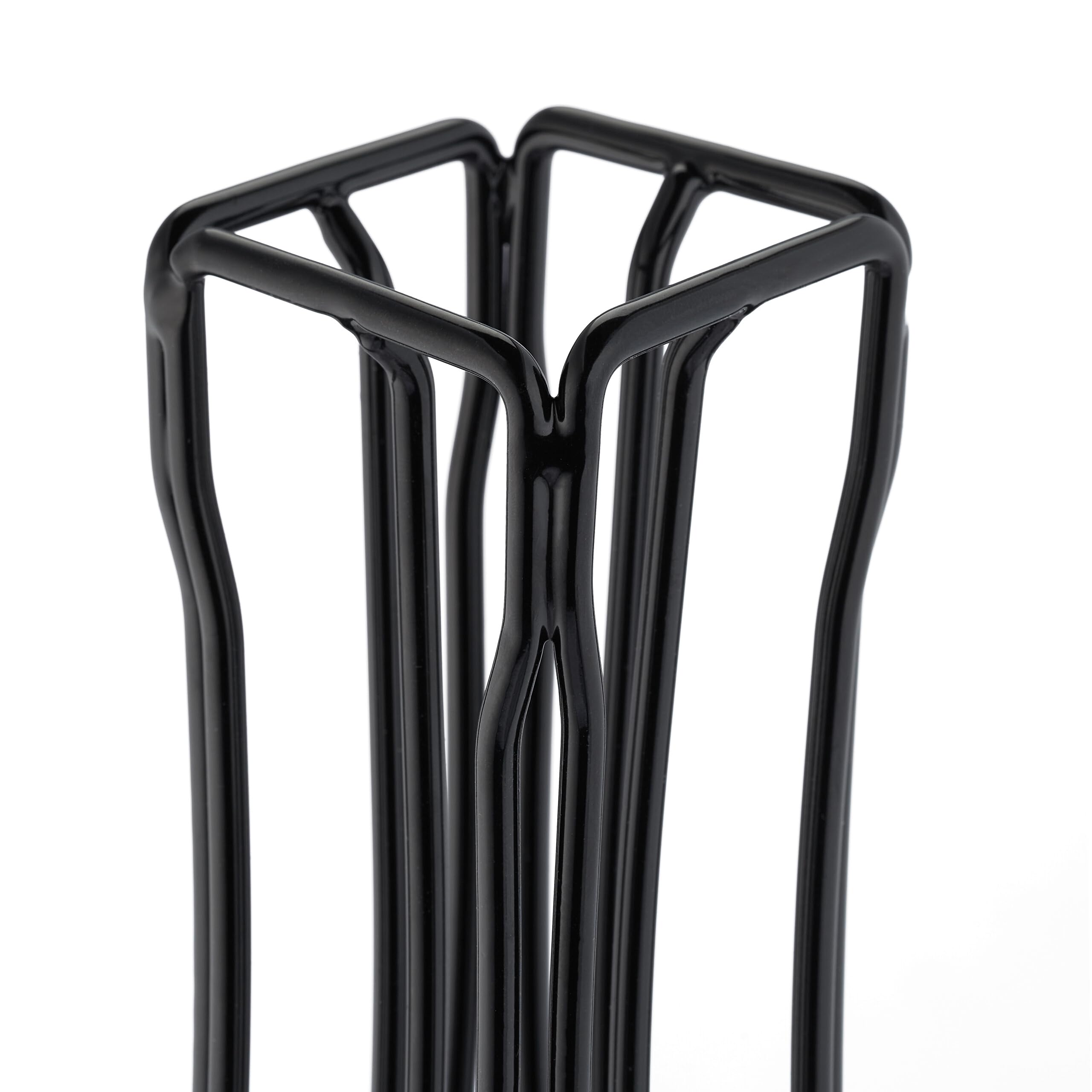 Relaxdays Uchwyt na kapsułki kompatybilny z Nespresso, 32 kapsułki, metalowy stojak na kapsułki, wys. x szer. x gł.: 30 x 21,5 x 21,5 cm, czarny