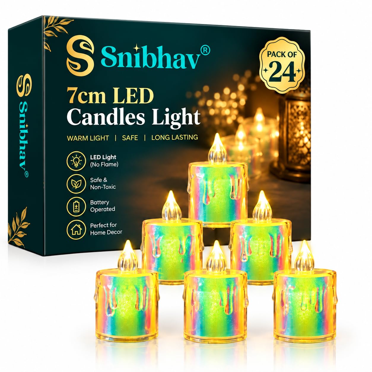LED Tea Lights - Warm White Set of 12 -15