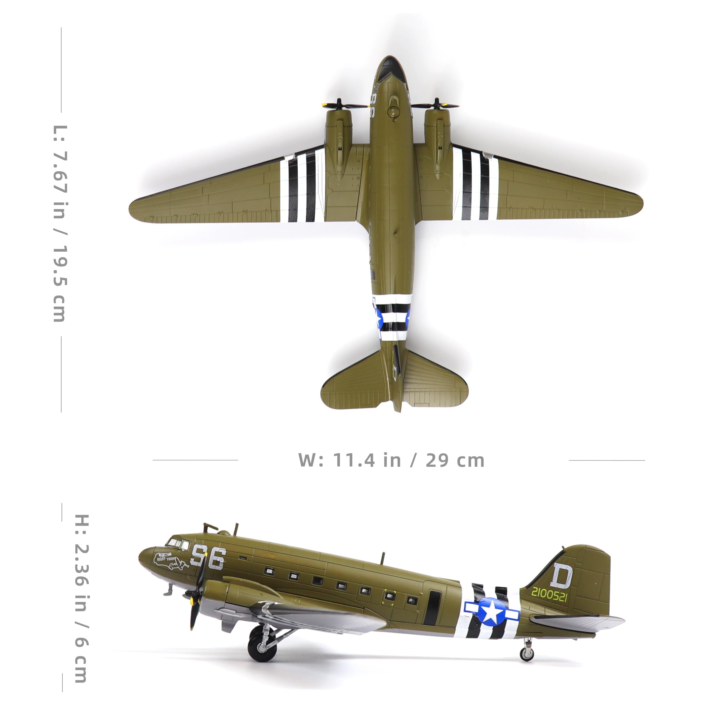 DC-3 C-47 ダコタ ダイキャスト 1/72級 約40cm B-17 Amazon.co.jp: Vizbello Douglas C-47 スカイトレイン 1/100 メタル