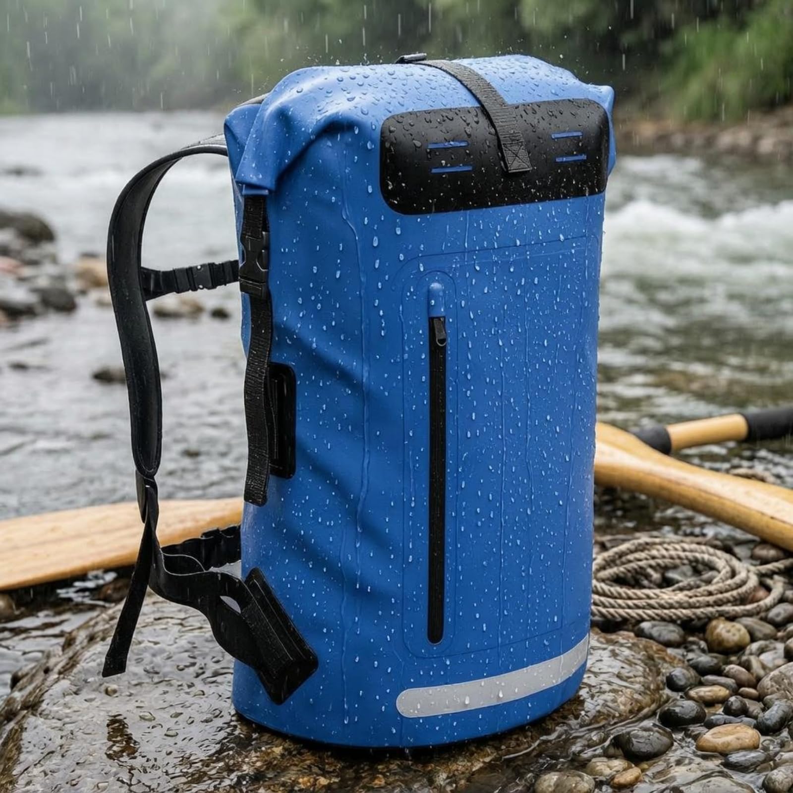 Wasserdichter Sack-Rucksack wasserdicht wasserdichter Rucksack verstellbare Schultergurte Packsack, Grau, Grau, 85L