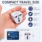 4 Pack of TEDLIN Universal Three-pin European India to US and Canada Travel Plug Adapter - 250V 10A Universal AU UK EU to US AC Plug Travel Socket Adapter Converter Outlet Plug Converter
