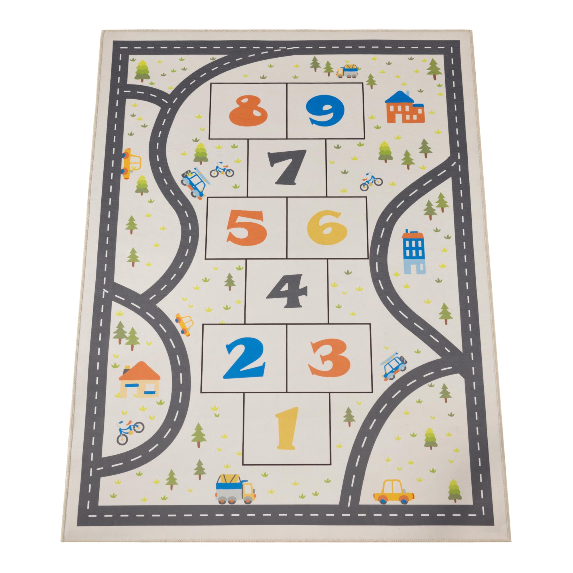 Navaris Tappeto Cameretta Bambini - Tappeto per Bambini Antiscivolo - Morbido Tappeto Gioco 160 x 120 cm - Tappeto Bimbi Decorativo e Robusto - Design Gioco della Campana
